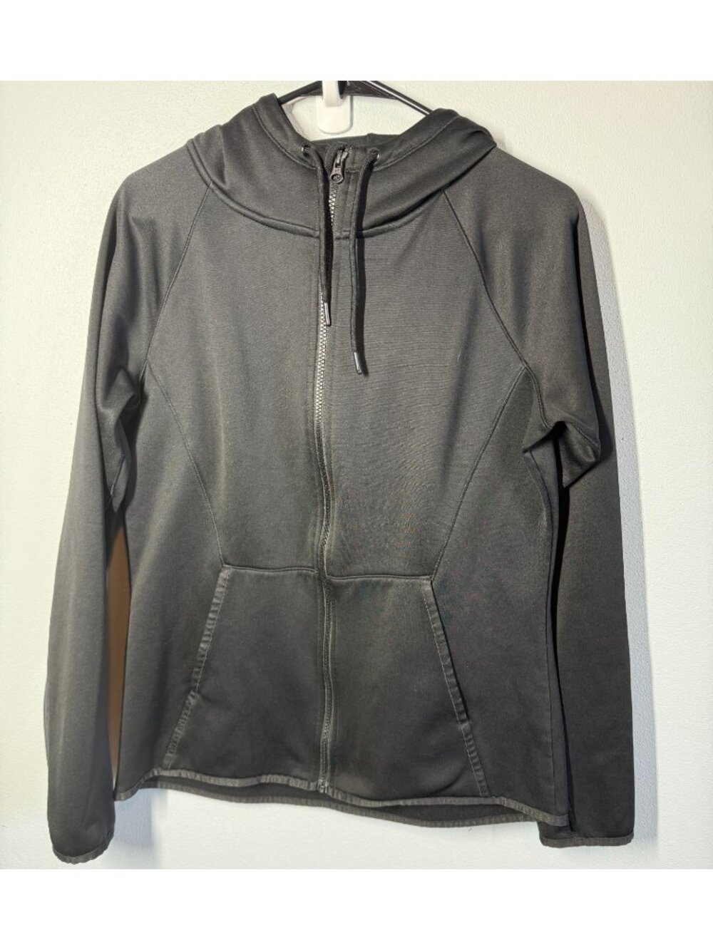 Core 10 Active Performance Jacket Black Hooded Womens Medium Pockets Fleece